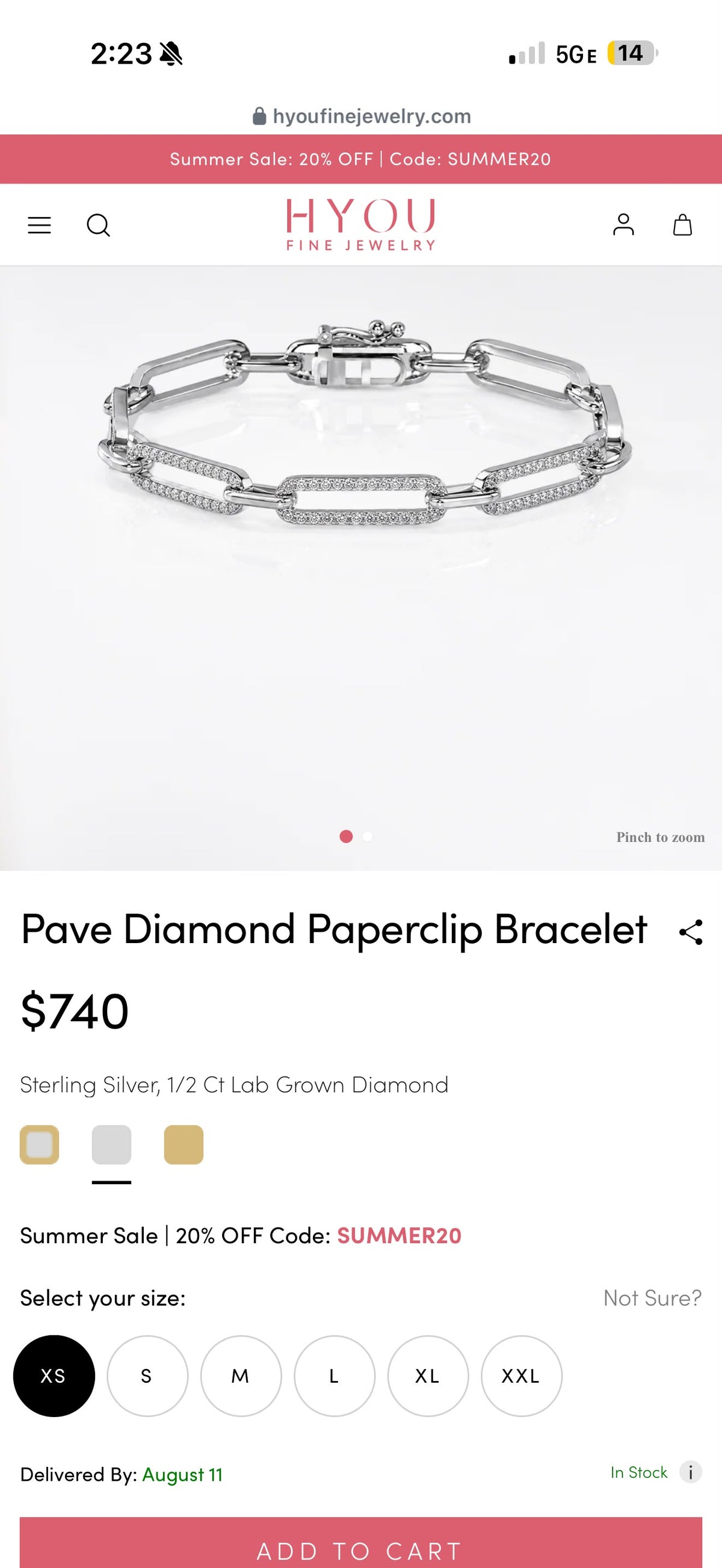 STE TIKTOK LIVESTREAM 2 products 14K white Gold bracelet lab grown diamonds 2-3carats 17cm with 14K white gold  ring 0.3-0.4carats size 6