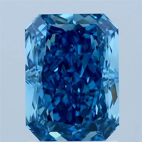 2.10ct Radiant Lab Grown Diamond (Colour Fancy Vivid Blue, Clarity VS1, IGI Certified)