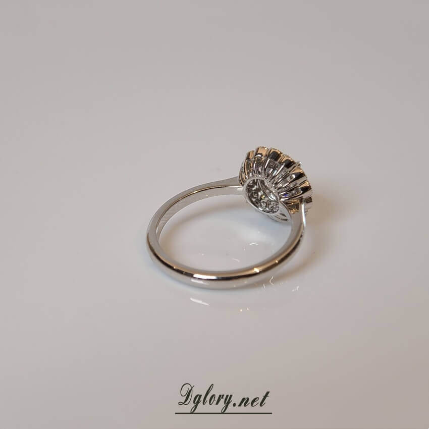 1CT, D VS1, Lab Round Cut, 14K , D VVS1 Halo Lab Diamond 0.43TCW Engagement Ring, IGI Certified, Lab Created Engagement Ring, Gift for Her