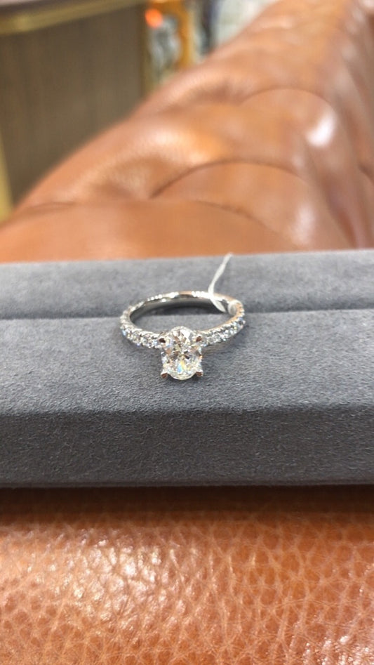 50% deposit link TIKTOK LIVESTREAM 9K gold 2CT Lab Ova E VS  IGI certificates Lab-Grown Diamond Ring pave band hidden halo