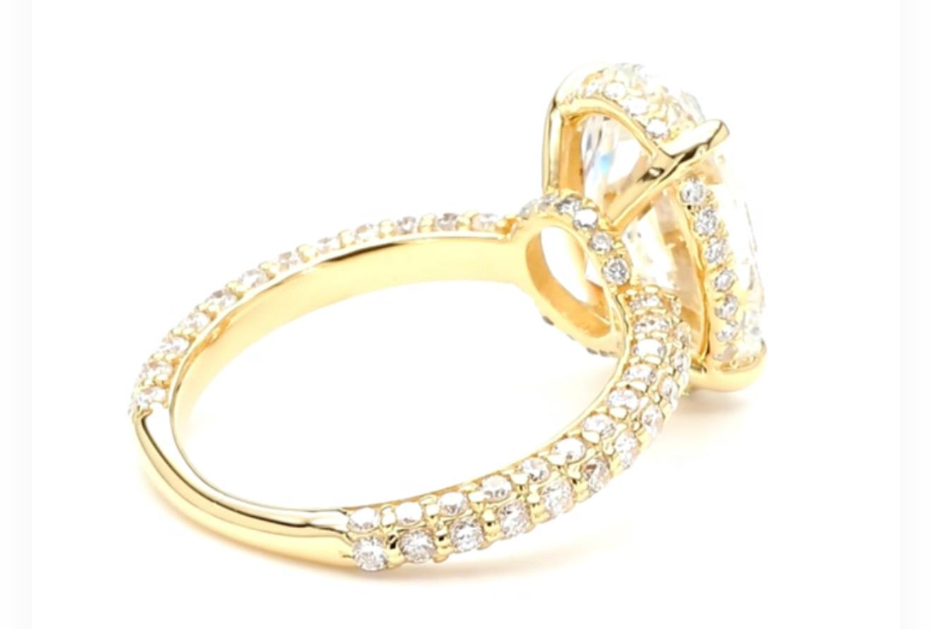 50% DEPOSIT LINK TIKTOK LIVESTREAM Oval cut ratio 1.56 14k yellow gold  7ct lab oval dimaond with IGI certificate size8 hidden halo 3d setting band 3-row setting band