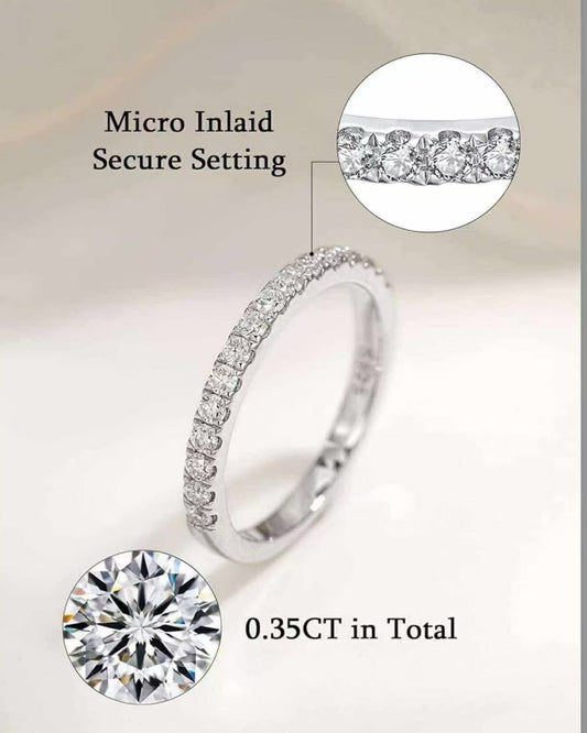 CA 14k 2mm Lab Diamond Band Approx 0.35TCW Color EF Clarity VS band width 2mm Wedding Band, Lab Grown Created Diamond, Band For Her, Ring Band
