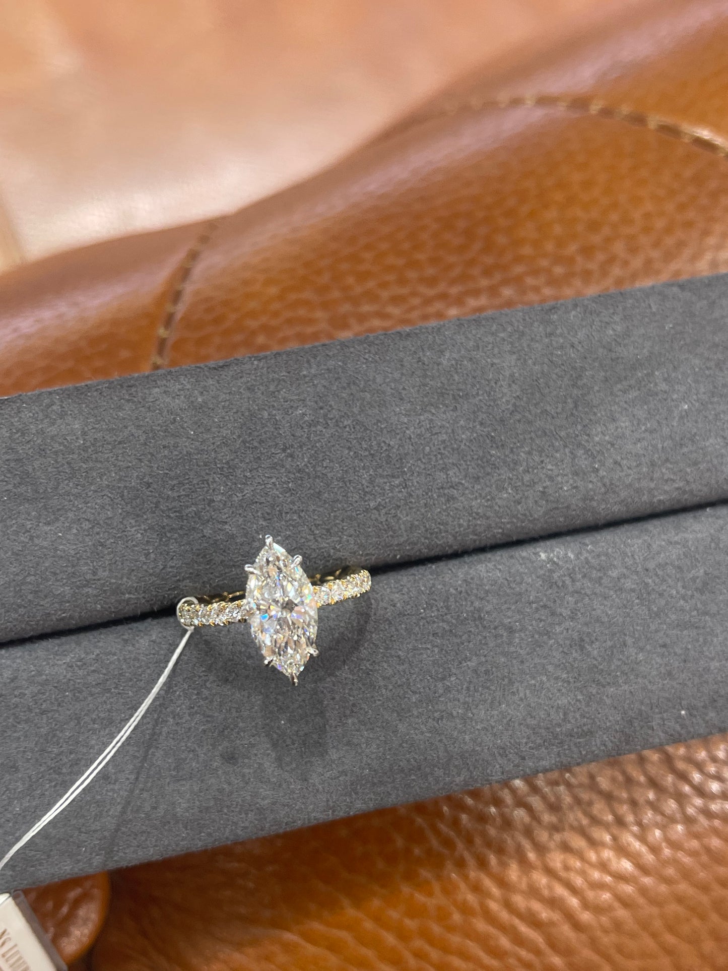 Te 50% Deposit Link for ring set two ring  TIKTOK LIVESTREAM 18K Gold  Lab Marquise Diamond Ring 3ct 0.285tcw  E VS IGI certificate