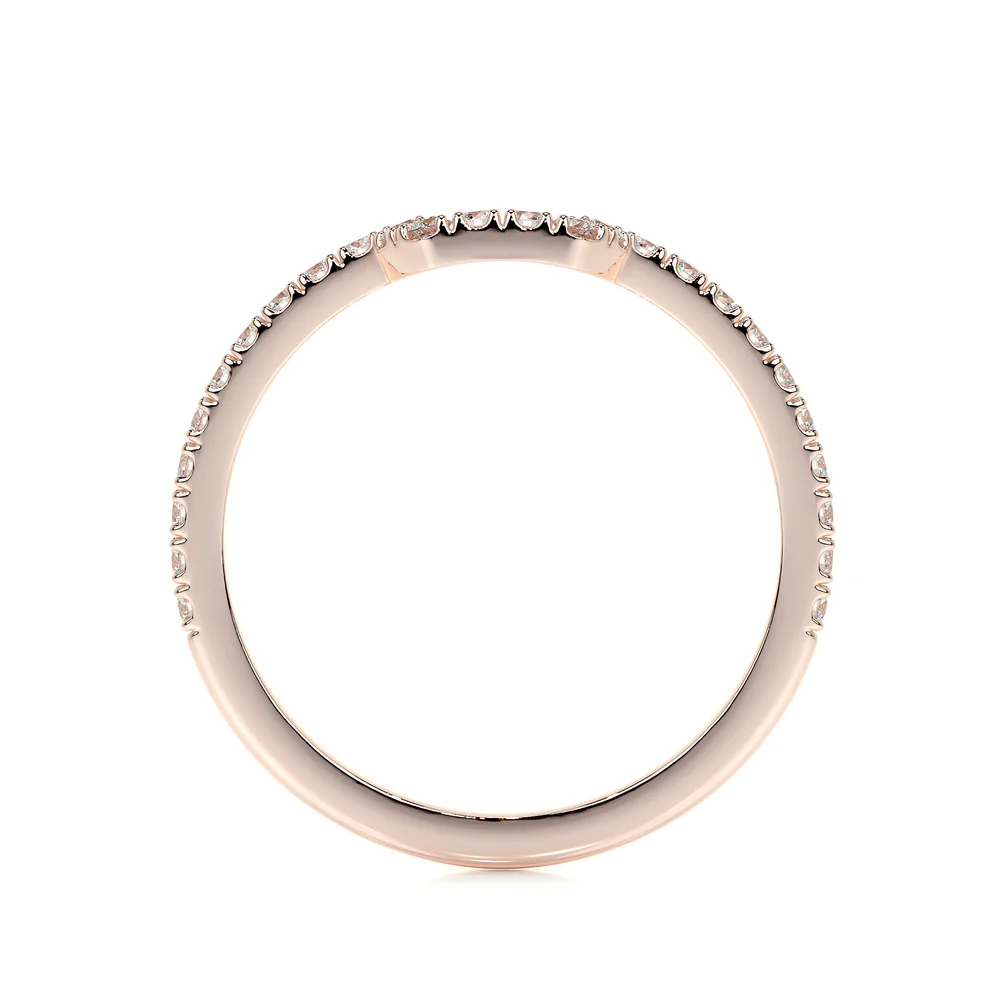 TIKTOK lIVESTREAM 14k rose gold  band 1.9mm   26pcs round lab diamonds  0.3tcw DEF VS
