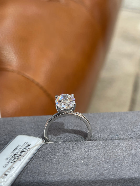 TIKTOK LIVESTREAM 14K yellow gold 3CT Ova E VS l Lab-Grown Diamond Ring with IGI certificate