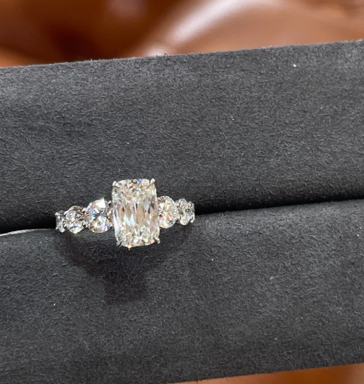 E link 3-1  2 rings Tiktok livestream 14K all Yellow Gold(not 2-tone ) 3ct without ruby  Marquise lab grown diamonds Ring E VS1 size 7+Ashoka change to oval  2.5ct E VS1 size 11