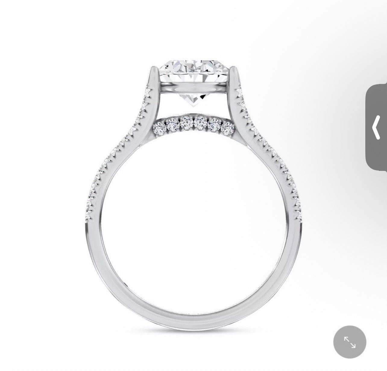 Ca 2-2 link TIKTOK LIVESTREAM 18K 3.77ct emerald cut split shank approx total wideth 3mm each 1.5mm lab grown diamonds with IGI certificate LG750561627 size 7.5 (Copy)