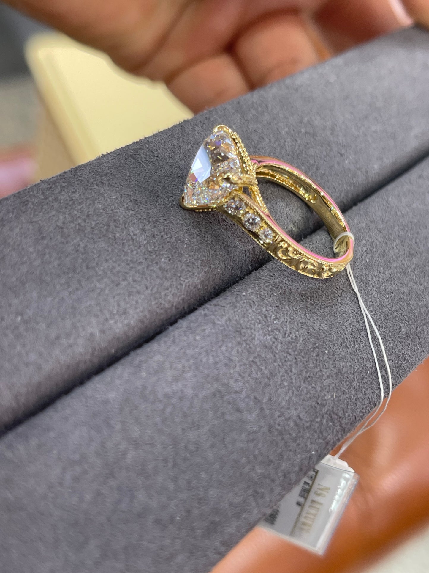 Lis link 2-1 TIKTOK LIVESTREAM 14k light yellow gold 5ct heart shape design same as picture E VSClarity size 6.75