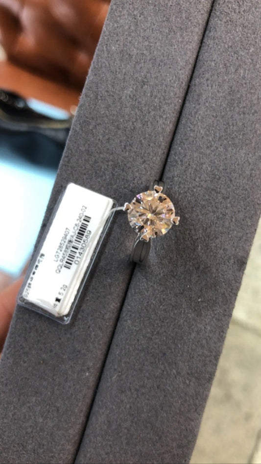 DA TIKTOK LIVESTREAM 10K white gold 3ct pear cut same design lab grown diamond IGI certificate size 5.5