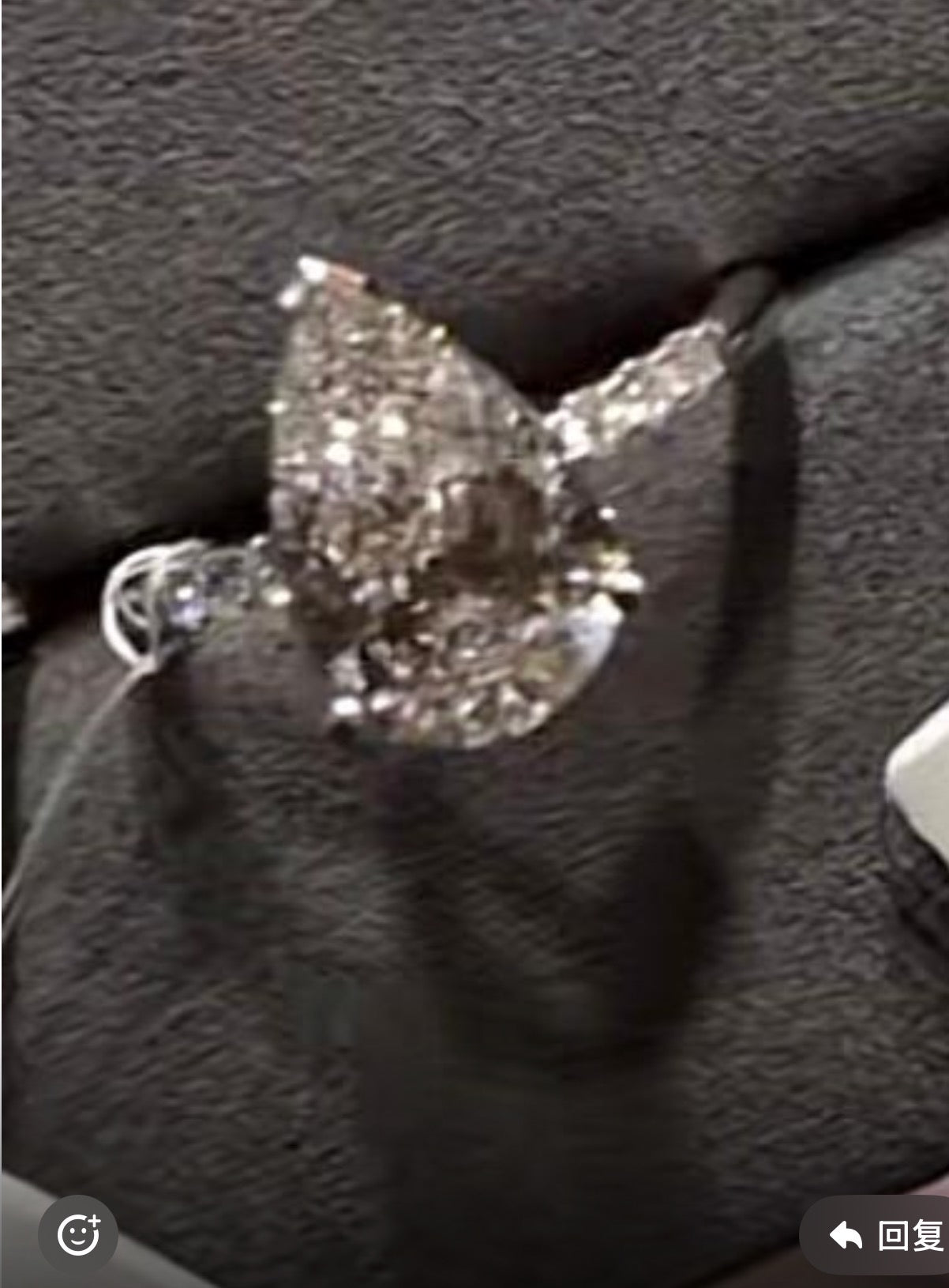 Deb 50% BALANCE TIKTOK LIVESTREAM solid 14K white gold 5ct pear ring D VVS2 simple design size 6.5