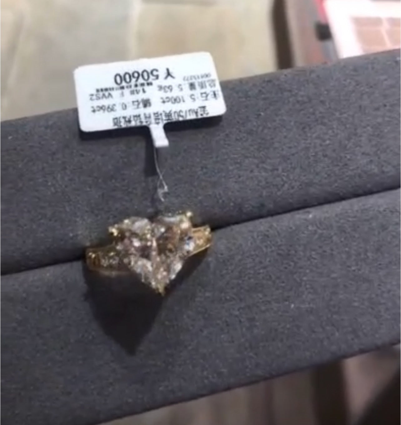 Pis 2-2 link TIKTOK LIVESTREAM Solid 14K Yellow Gold 5.ct Heart Shape cutting Lab Diamond Engagement Ring, F Color VVS2 Clarity Engraving band same as video size 5.5 (Copy)