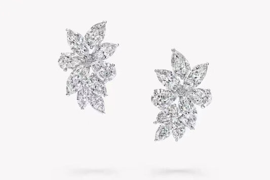 JOS TIKTOK LIVESTREAM Earring studs 14K 5ct  White earring studs as the cad D VVS screw back