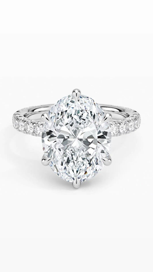 LUV 3-3 link TIKTOK LIVESTREAM 14k yellwo gold ring 8ct oval cut 6 prongs with a matching band 14K all  yellow gold plain band size 7