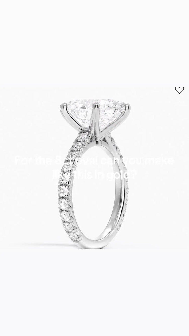 LUV 3-1 link TIKTOK LIVESTREAM 14k yellwo gold ring 8ct oval cut 6 prongs with a matching band 14K all  yellow gold plain band size 7