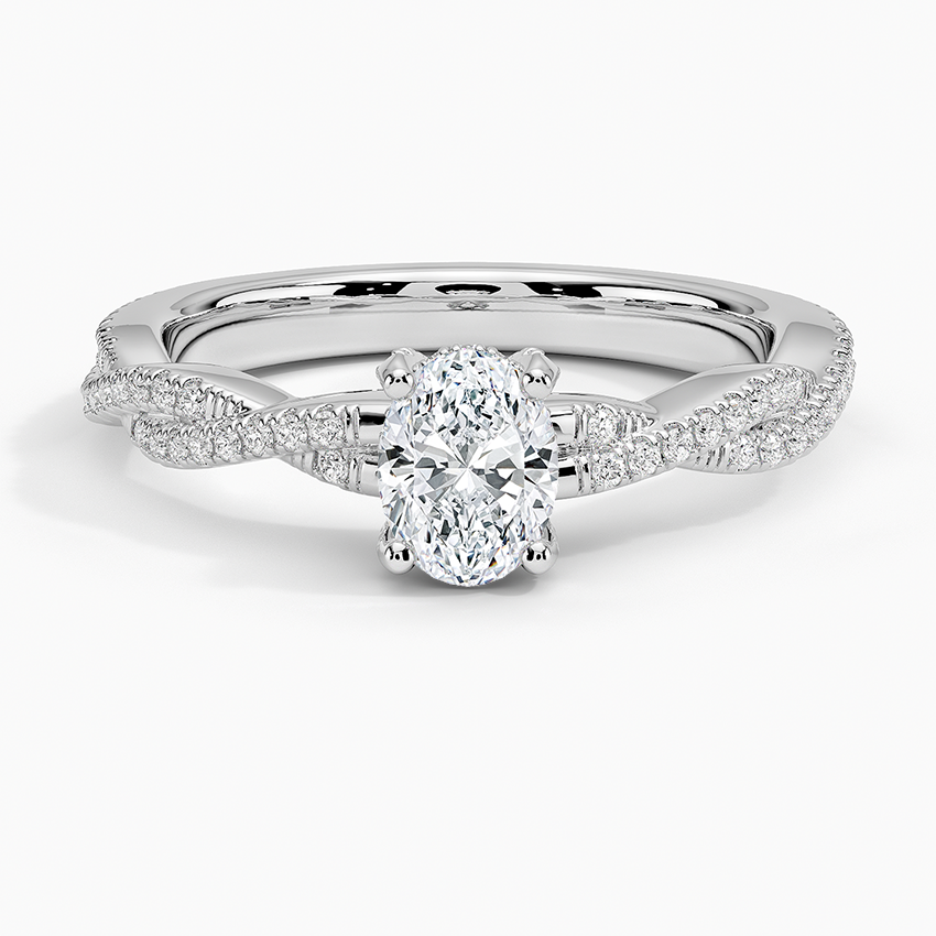 MJ TIKTOK Livestrems 14K gold white and yellow gold combo (2-tone) 3ct E VS1 Lab diamond criss cross twisted all around  IGI certified size 7.5