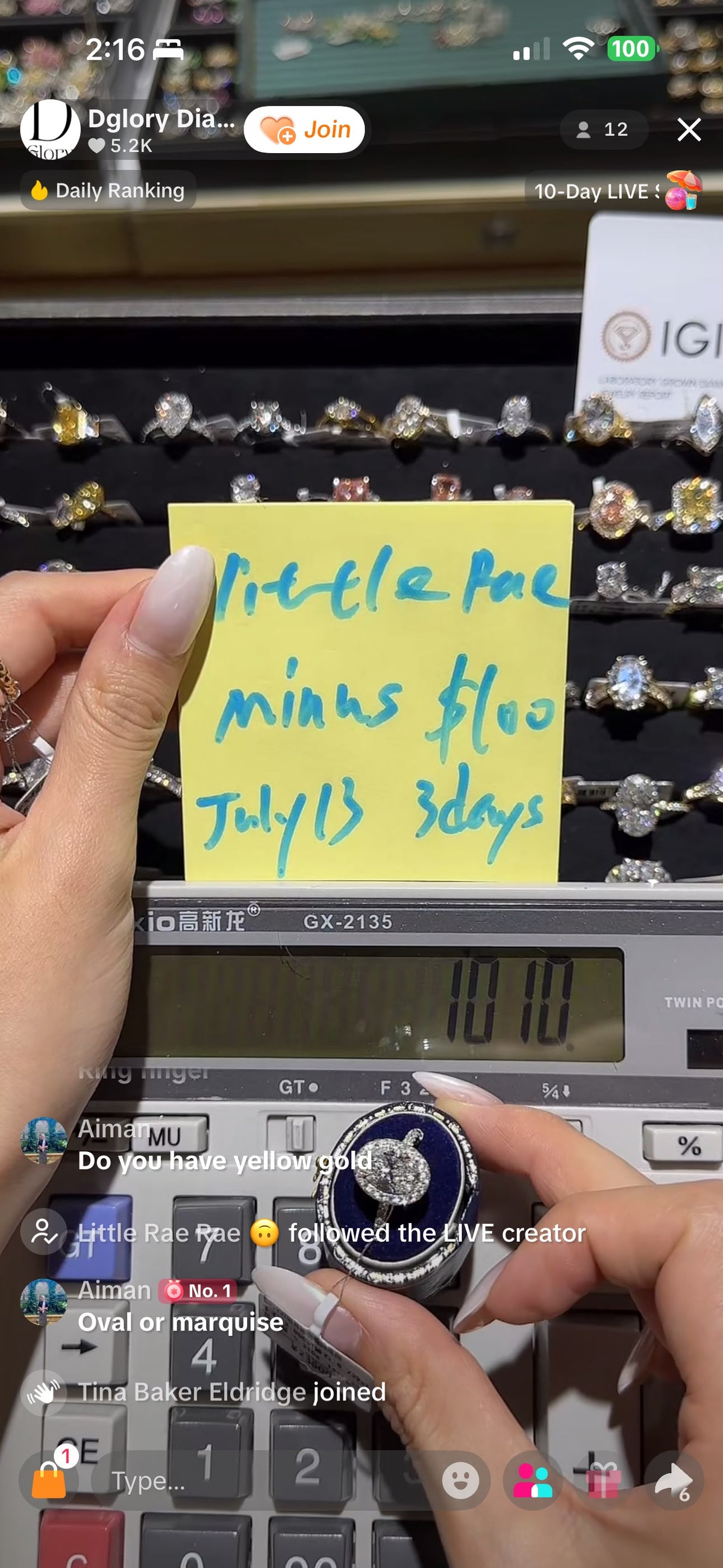TIKTOK LIVESTREAM 2 CARATS Oval cut halo  E color VS1  Lab Grown Diamond Halo  Ring: Platinum Size 5.5 size 6