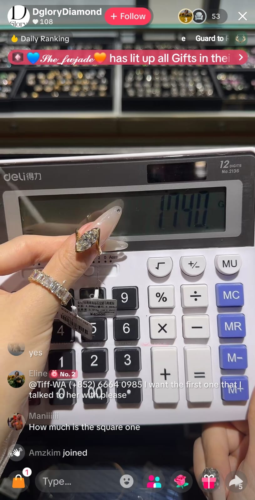 Elin Tiktoklivestream 18K Yelow  Gold twisted plain band 3ct Solitaire Marquise Diamond 3ct E VS1  IGI certificates size7