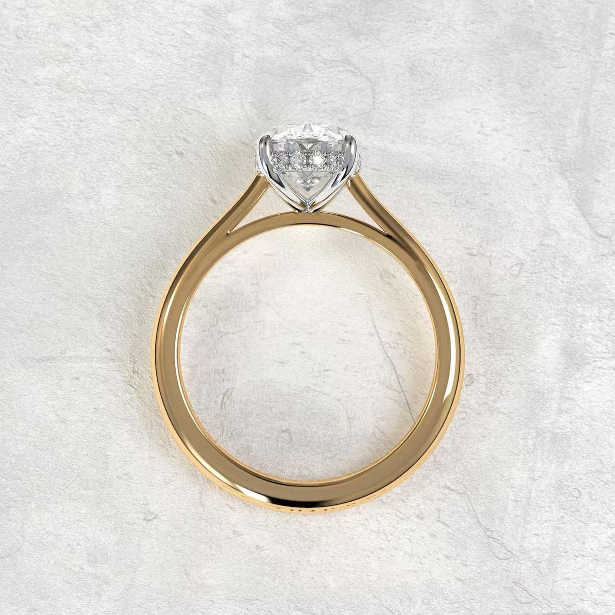 Oli TIKTOK LIVESTREAM 14K yellow gold 4 CARATS Oval D color VVS2 with IGI certificate size