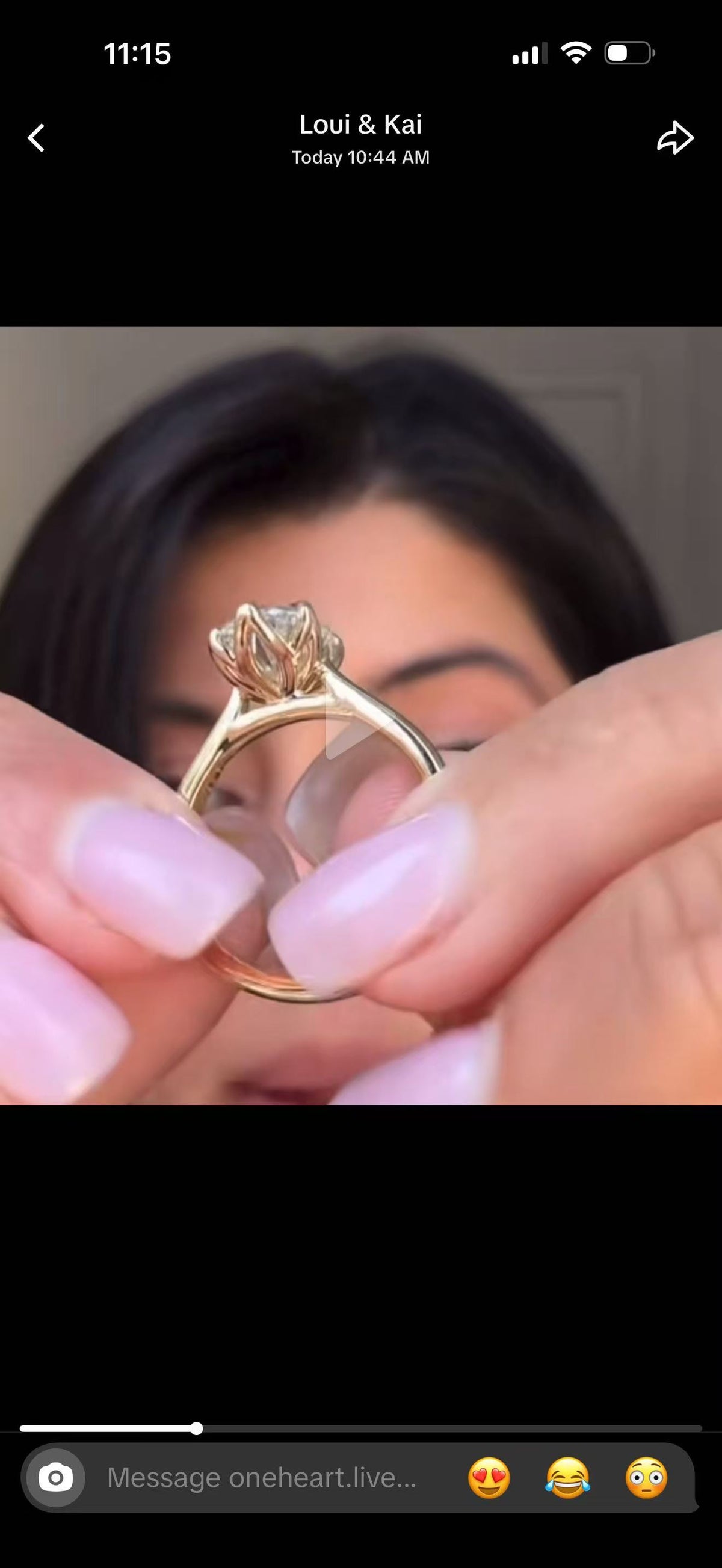 SIN TIKTOK LIVESTREAM 14K yellow gold 3CARATS Moval D color VVS2 with IGI certificate size 9