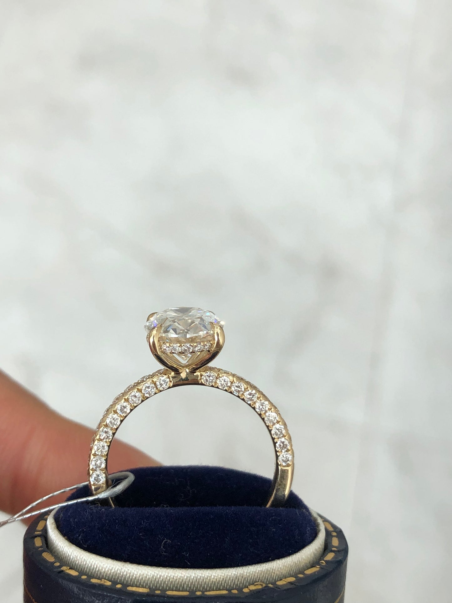 MR TIKTOK LIVESTREAM 30% depost links 14K yellow gold 5 CARATS Oval E color VVS2 with IGI certificate 3-row setting with hidden halo size 7