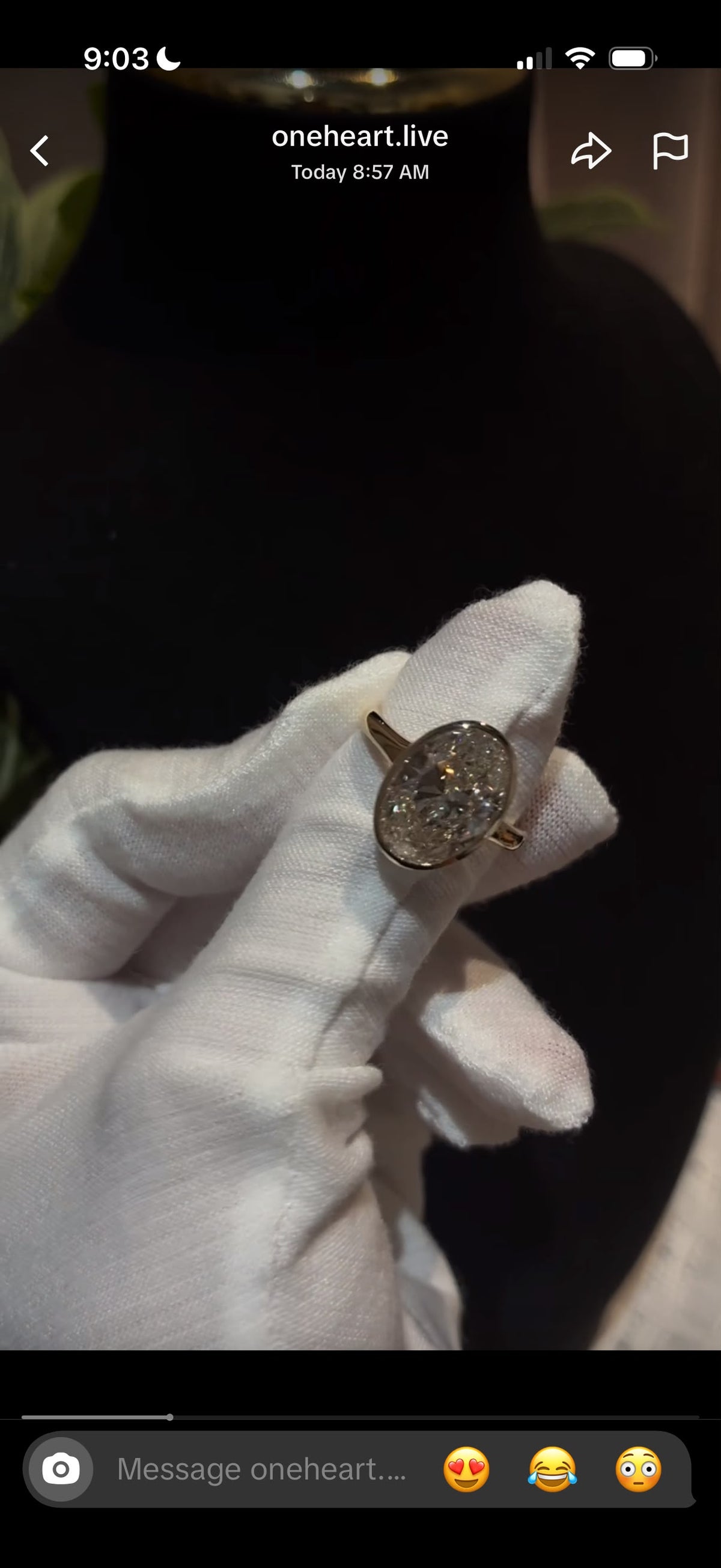 Sar TIKTOK LIVESTREAM 2-1 link 18K yellow gold 5 CARATS raito 1.49 E color VS1 with IGI certificate bezel setting no basket same as picture size 5.5