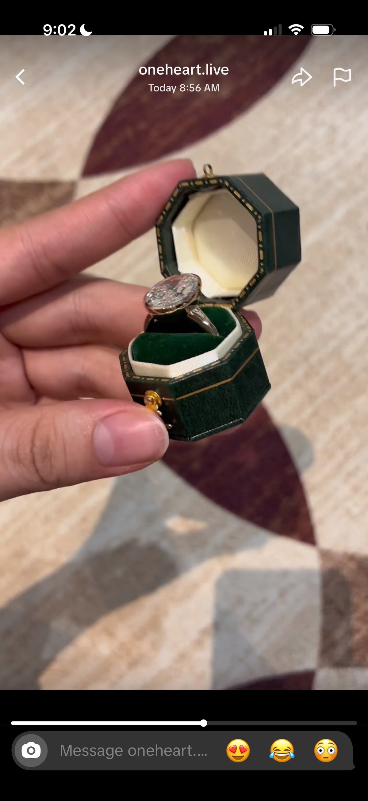 Sar TIKTOK LIVESTREAM 2-1 link 18K yellow gold 5 CARATS raito 1.49 E color VS1 with IGI certificate bezel setting no basket same as picture size 5.5