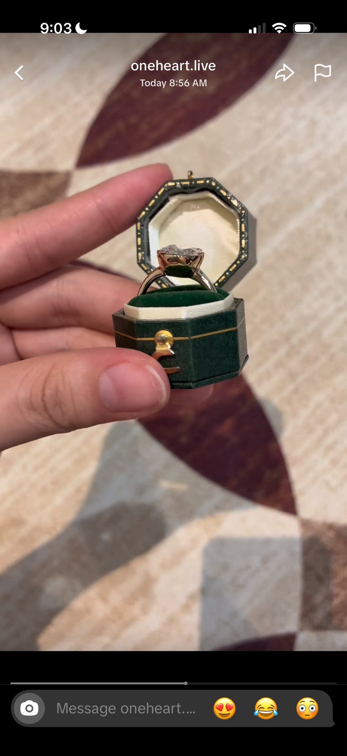 Sar TIKTOK LIVESTREAM 2-1 link 18K yellow gold 5 CARATS raito 1.49 E color VS1 with IGI certificate bezel setting no basket same as picture size 5.5