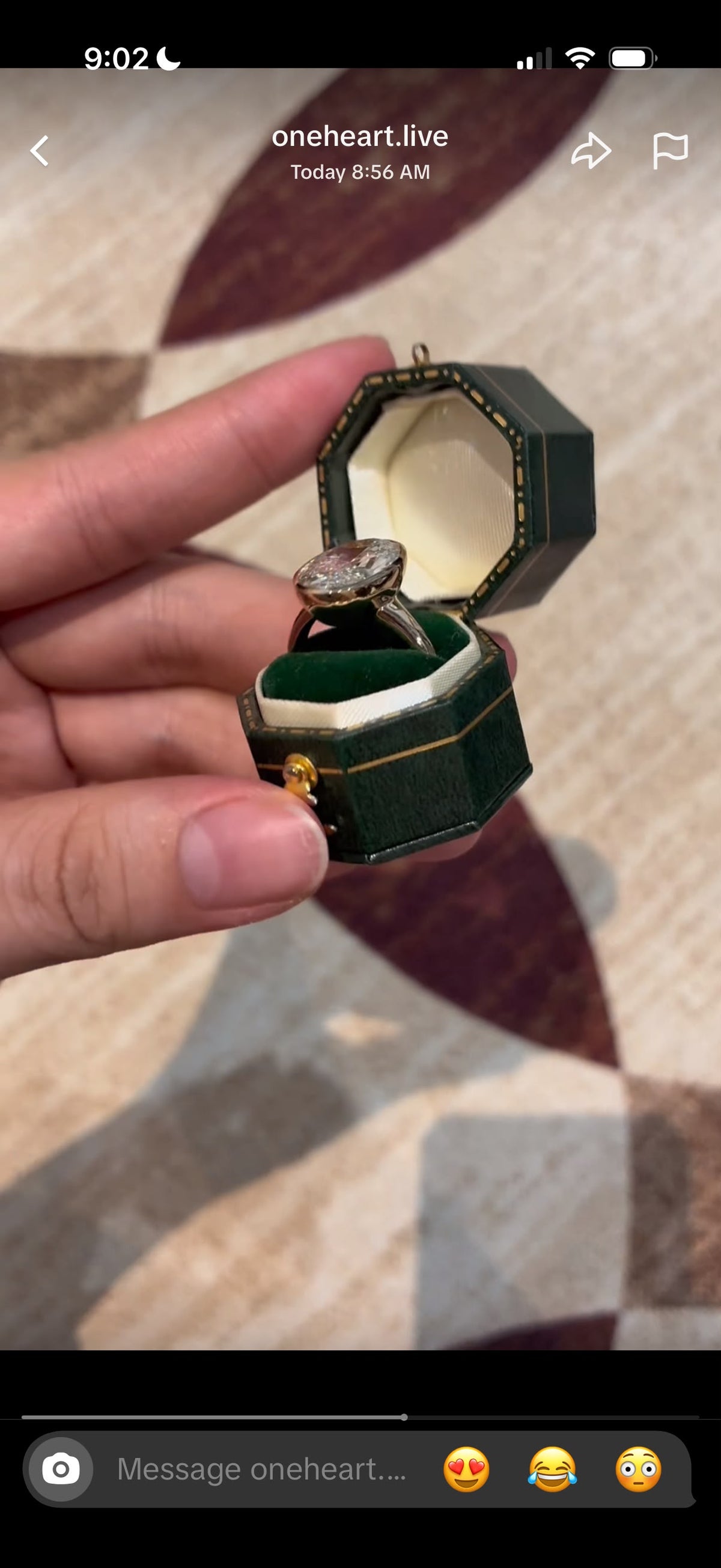 Sar TIKTOK LIVESTREAM 2-1 link 18K yellow gold 5 CARATS raito 1.49 E color VS1 with IGI certificate bezel setting no basket same as picture size 5.5