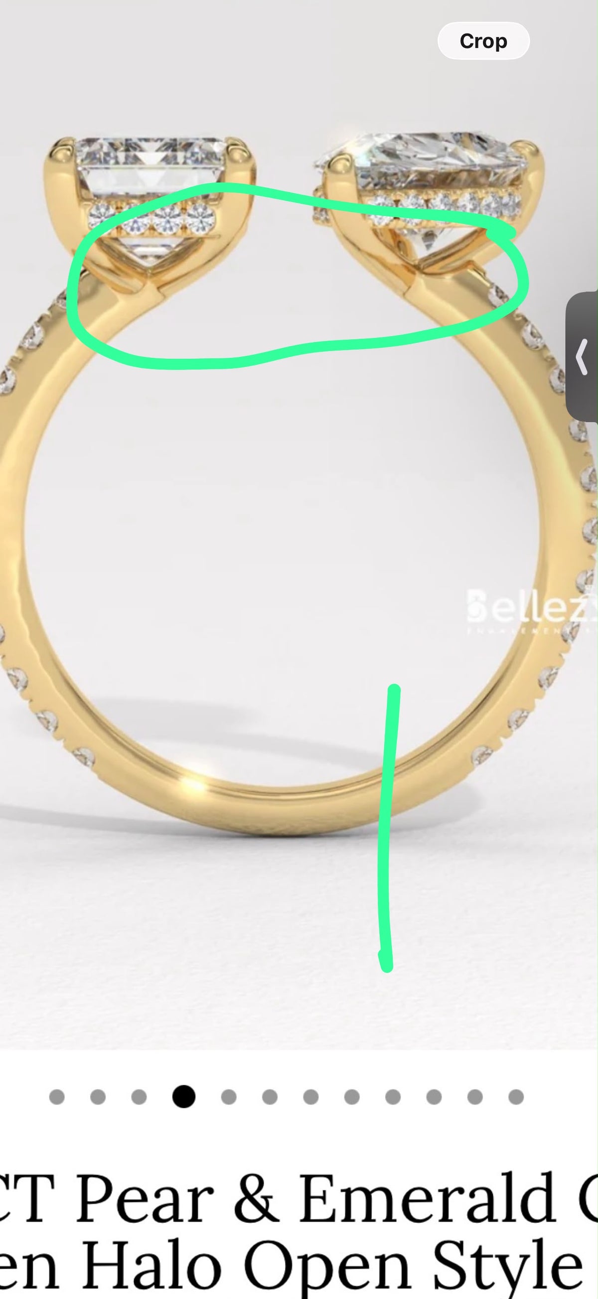 Mel  TIKTIOK LIVESTREAM 2-1 link 14k Yellow gold toi et moi ring each piece 1ct , 1ct pink radiant 1ct clear pear size 4.25