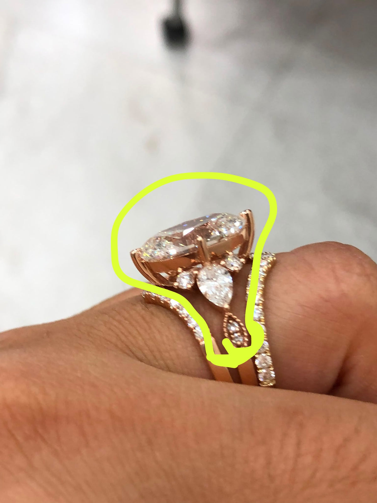 CHR TIKTOK LIVESTREAM 3-3 link 14K 2-TONE Gold, 5CT Oval cut with IGI certificate with 2 Pieces V shape bands same as video size 4.75 (Copy) (Copy)
