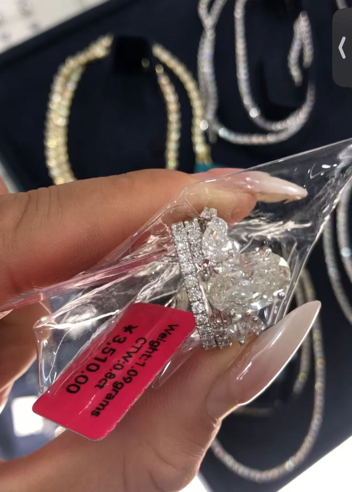 BRI TIKTOK LIVESTREAM 2-2  LINK , 3 ring-set solid 14K White Gold hidden halo 3CT,E VS1, Oval Cut bubble band Lab Diamond ring IGI Certified,  with 2 matching bands size (Copy)