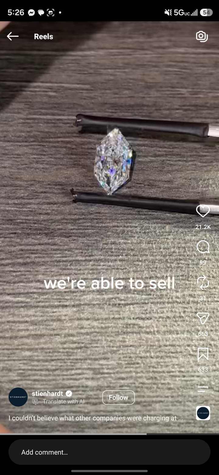 TAU TIKTOK LIVESTREAM  2.5ct dutch marquise brown/champagne color loose diamond stone