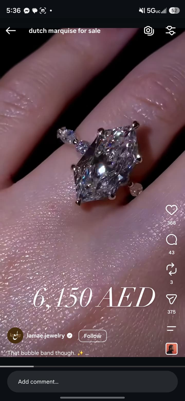 TAU TIKTOK LIVESTREAM  2.5ct dutch marquise brown/champagne color loose diamond stone