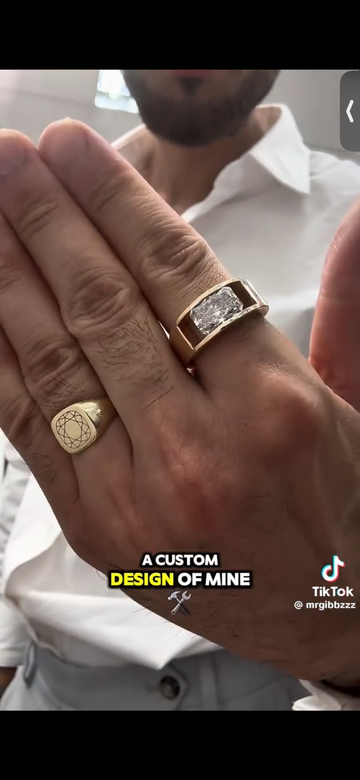 RIGI link Tiktok livestream 3-2 link 3 rings 14K gold 3ct step dutch Marquise E-G VS1 warm color lab grown diamonds with IGI Certifiate + thick matching band round and marquise rotated+ men ring mount  size 9（women）+8(men) (Copy)