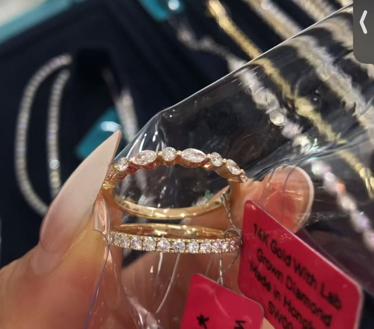HAN TIKTIOK LIVESTREAM solid 14K yellow gold 2 bands size 6.5