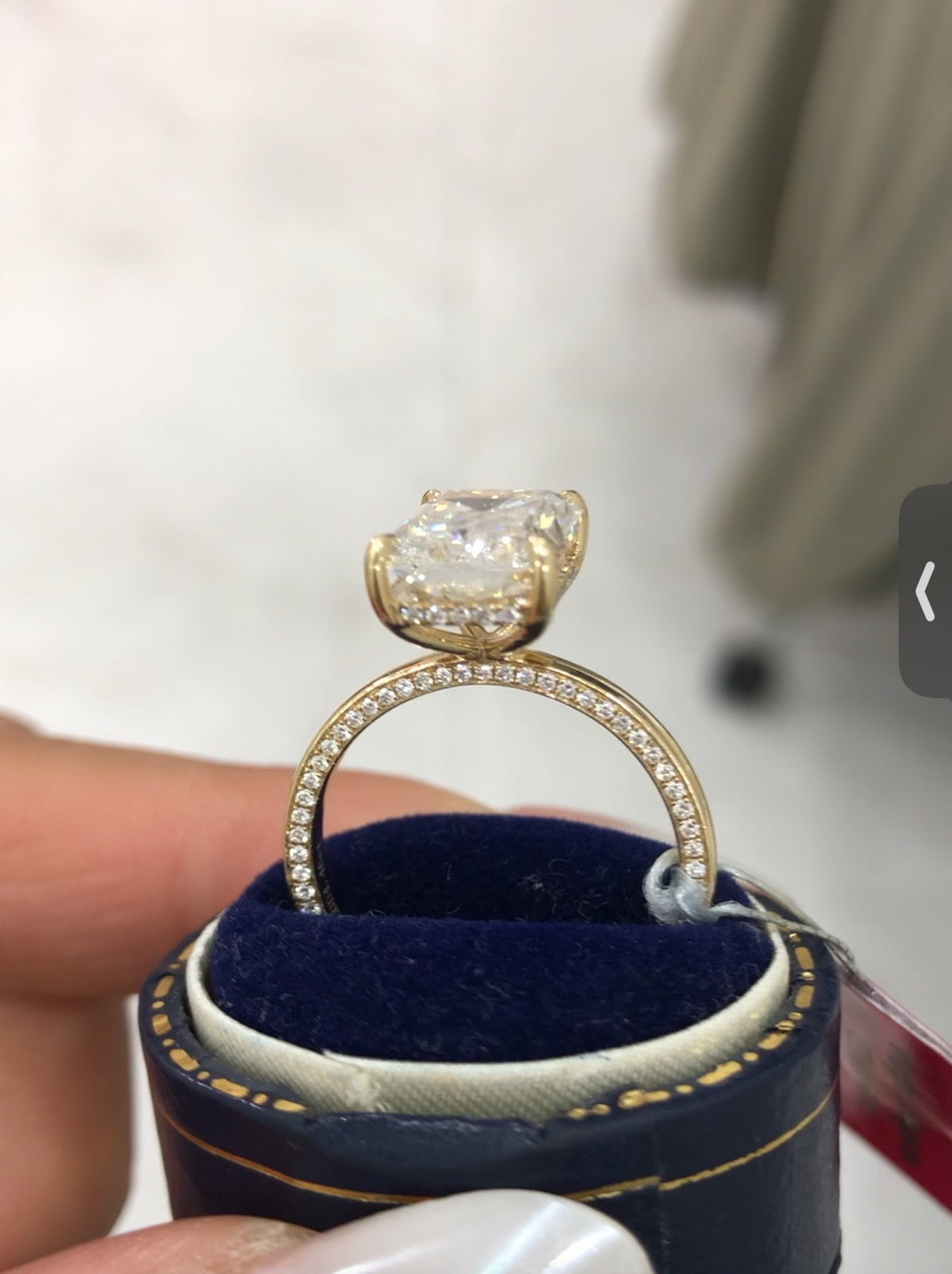 MIL TIKTOK LIVESTREAM 2-1 &nbsp;LINK 14K solid gold 4ct radiant E VS1 ring lab grown diamond with&nbsp; IGI Certificate&nbsp; size 8.5