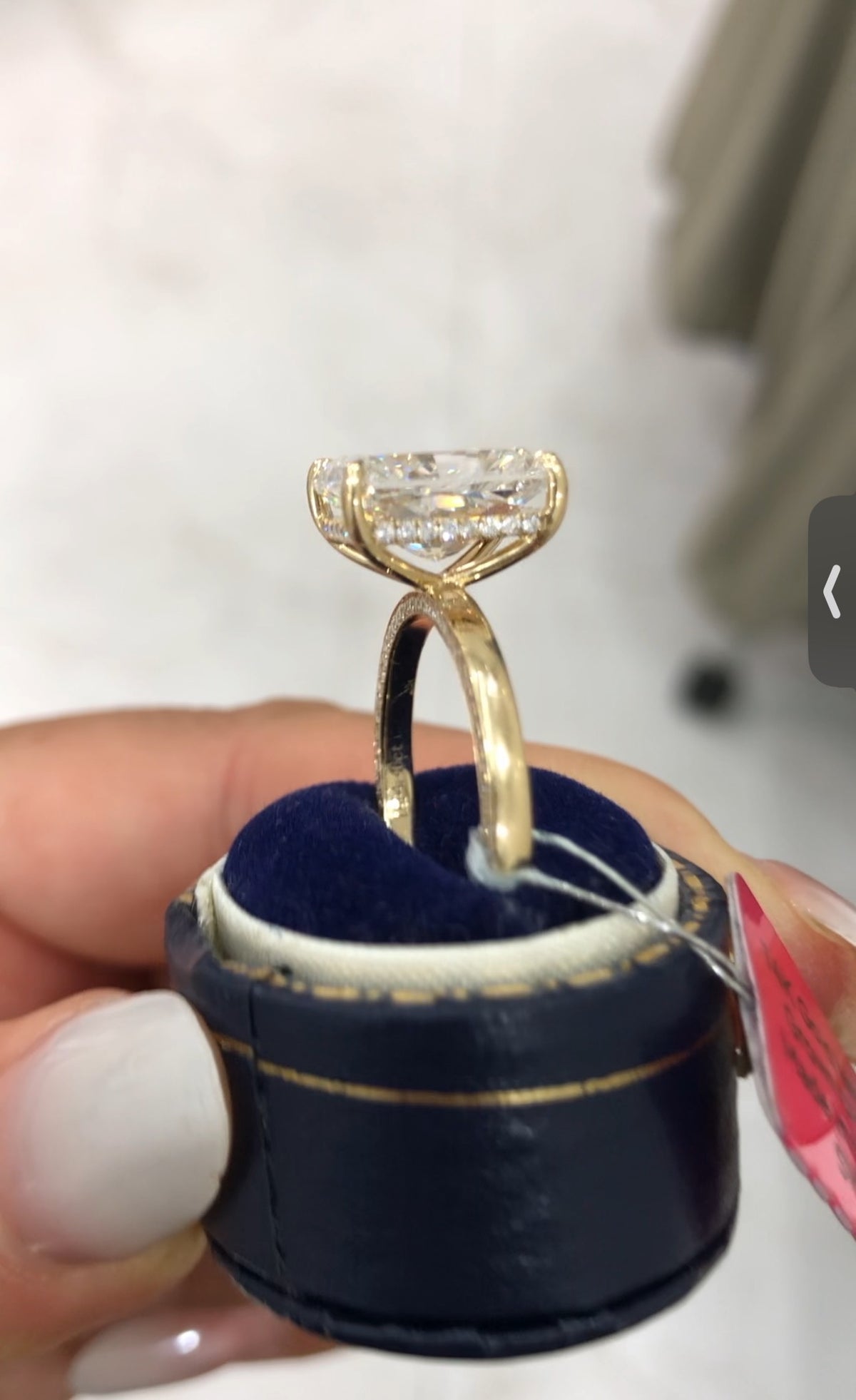 MIL TIKTOK LIVESTREAM 2-1 &nbsp;LINK 14K solid gold 4ct radiant E VS1 ring lab grown diamond with&nbsp; IGI Certificate&nbsp; size 8.5