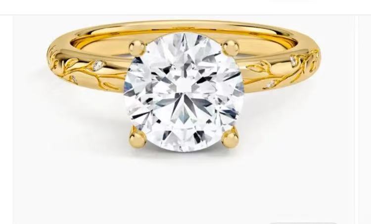 WEN TIKTOK LIVESTREAM 3-2 LINK , 14K Yellow Gold 2 CT,E VS1, elongated cushion Cut Lab DiamondRing,IGI Certified+ solid 3ct round brilliant cut E VS1 4-Prong hidden halo engraving band size 6+V band