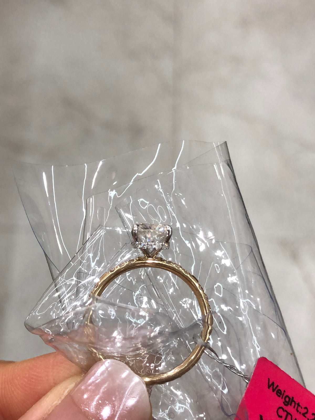 LIL TIKTOK LIVESTREAM 14K yellow Gold 2 CT,E VS1, elongated cushion Cut Lab Diamond Engagement Ring,IGI Certified,with a matching paved band  size