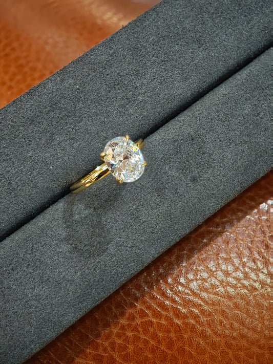 TIKTOK LIVESTREAM 2CT Lab Ova E VS  IGI certificates Lab-Grown Diamond Ring