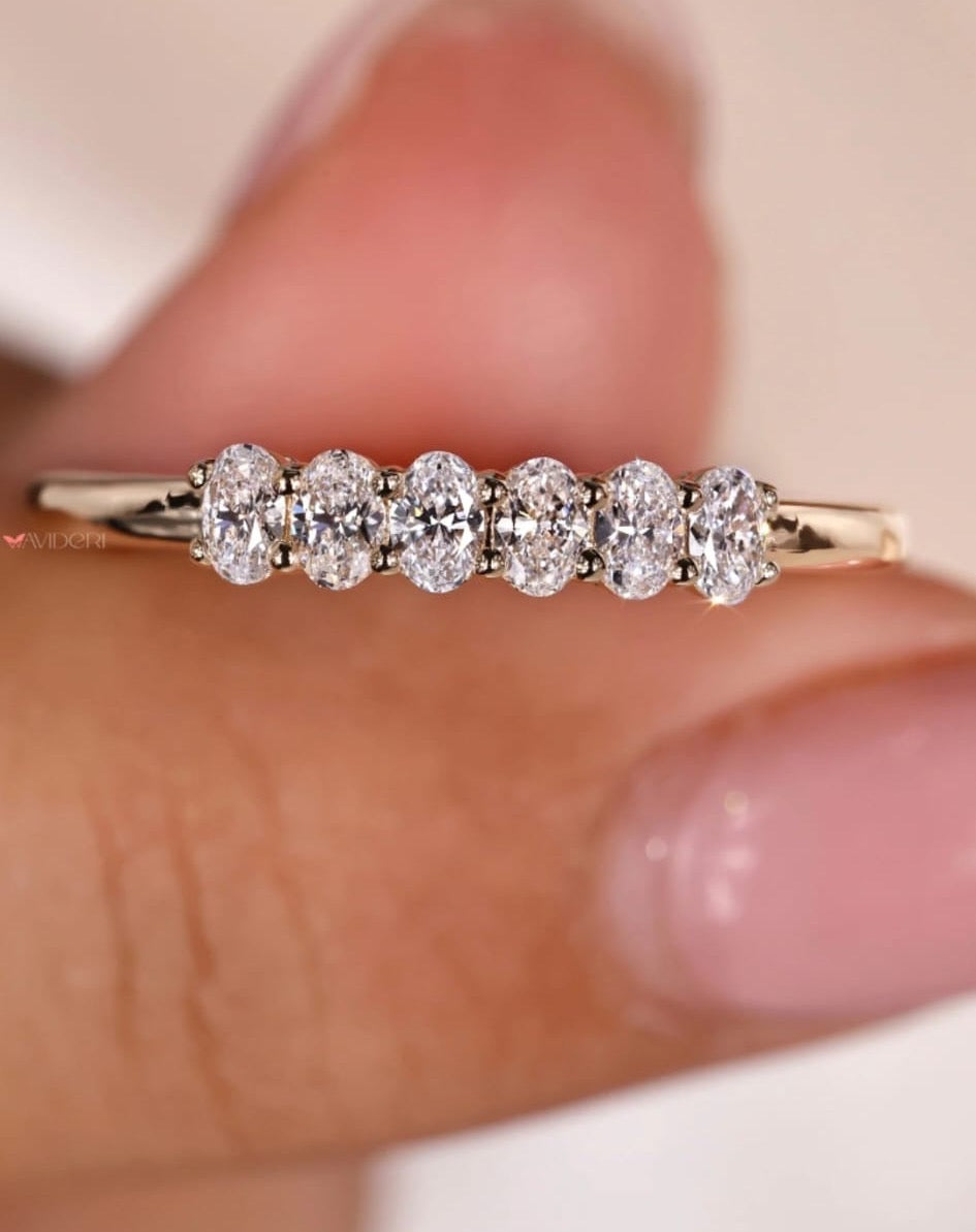 50% DEPOSIT LINK TIKTOK LIVESTREAM 6CT Lab Oval E VVS hidden halo over prongs in platinum+6pcs lab oval band 1ct tcw platiunm Lab-Grown Diamond Ring 2 products