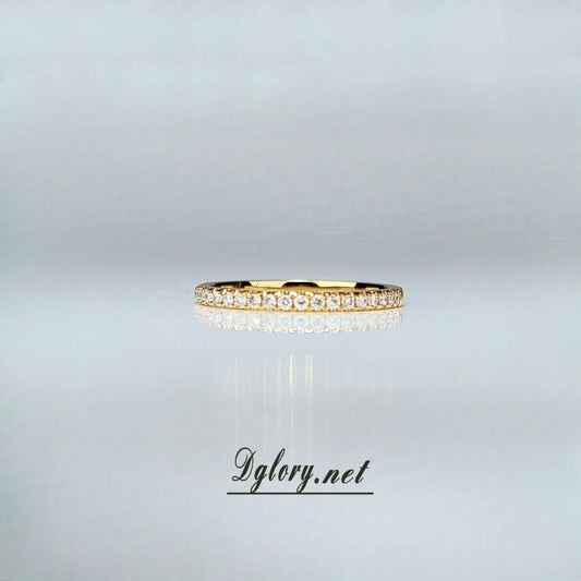 14k 1.5mm Lab Diamond Band Approx Color EF Clarity VS band width 1.8mm Wedding Band, Lab Grown Created Diamond, Band For Her, Ring Band (001 b - 2)