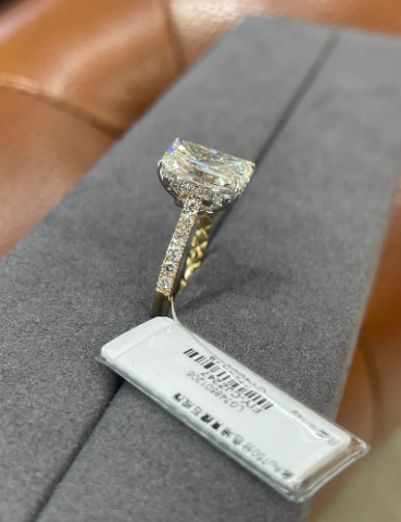 Sa 50% deposit link  TIKTOK LIVESTREAM 18K Rose Gold Lab 2.0ct E VS oval Diamond Ring BUT SAME DESIGN thick engraving band as picture VS IGI certificate