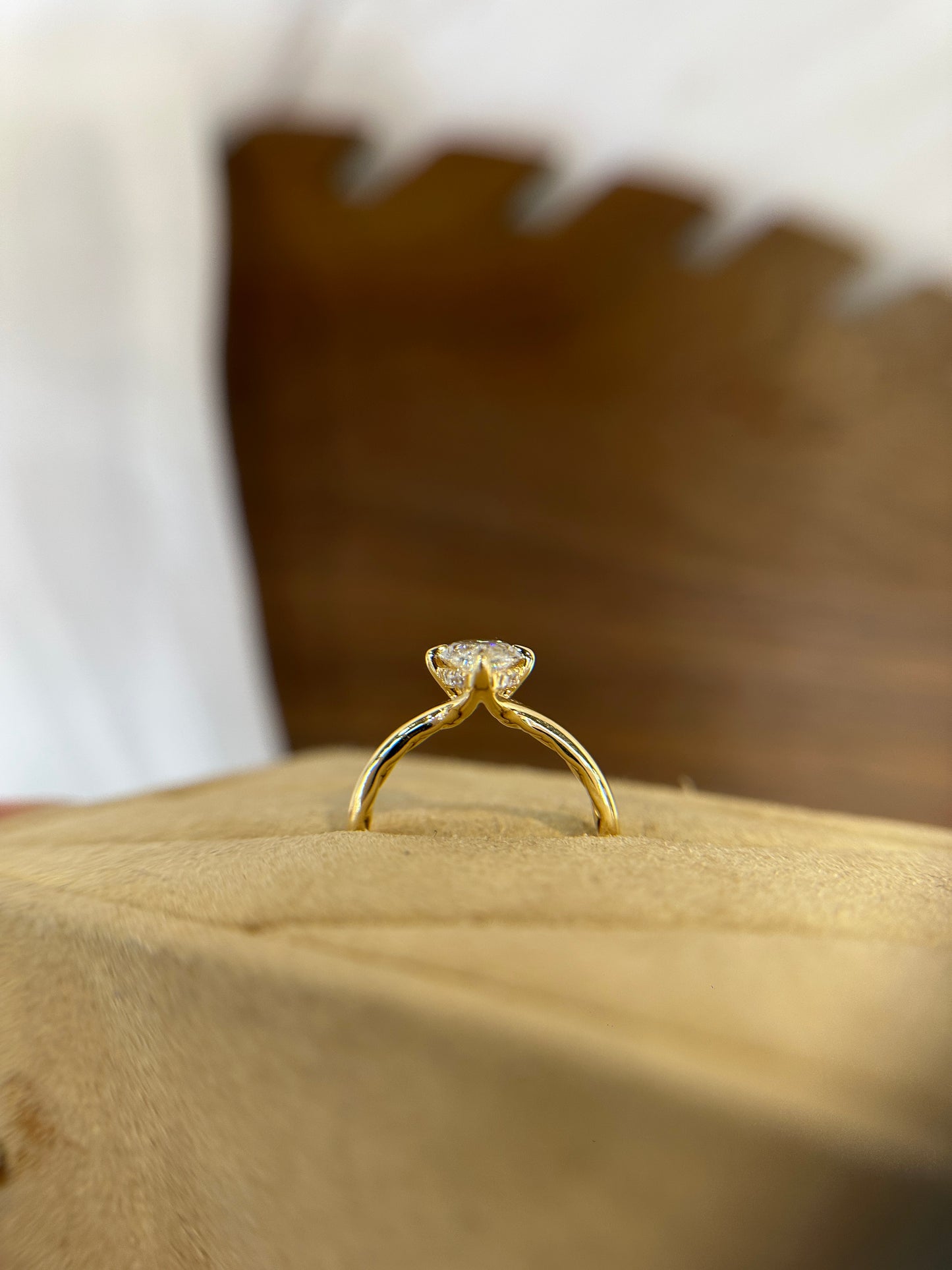 lis Tiktoklivestream 18K Yellow Gold plain band 2ct hidden halo Solitaire Marquise Diamond E VS1  size 6