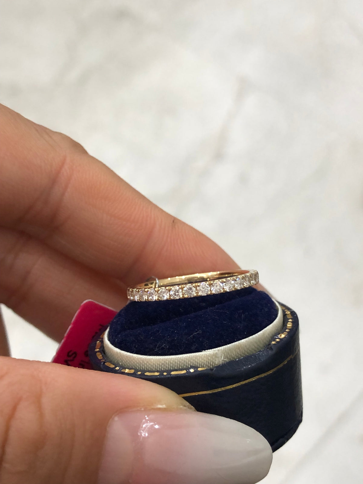 CLA TIKTIOK LIVESTREAM Solid 14K paved eternity band 0.8ctw size 8