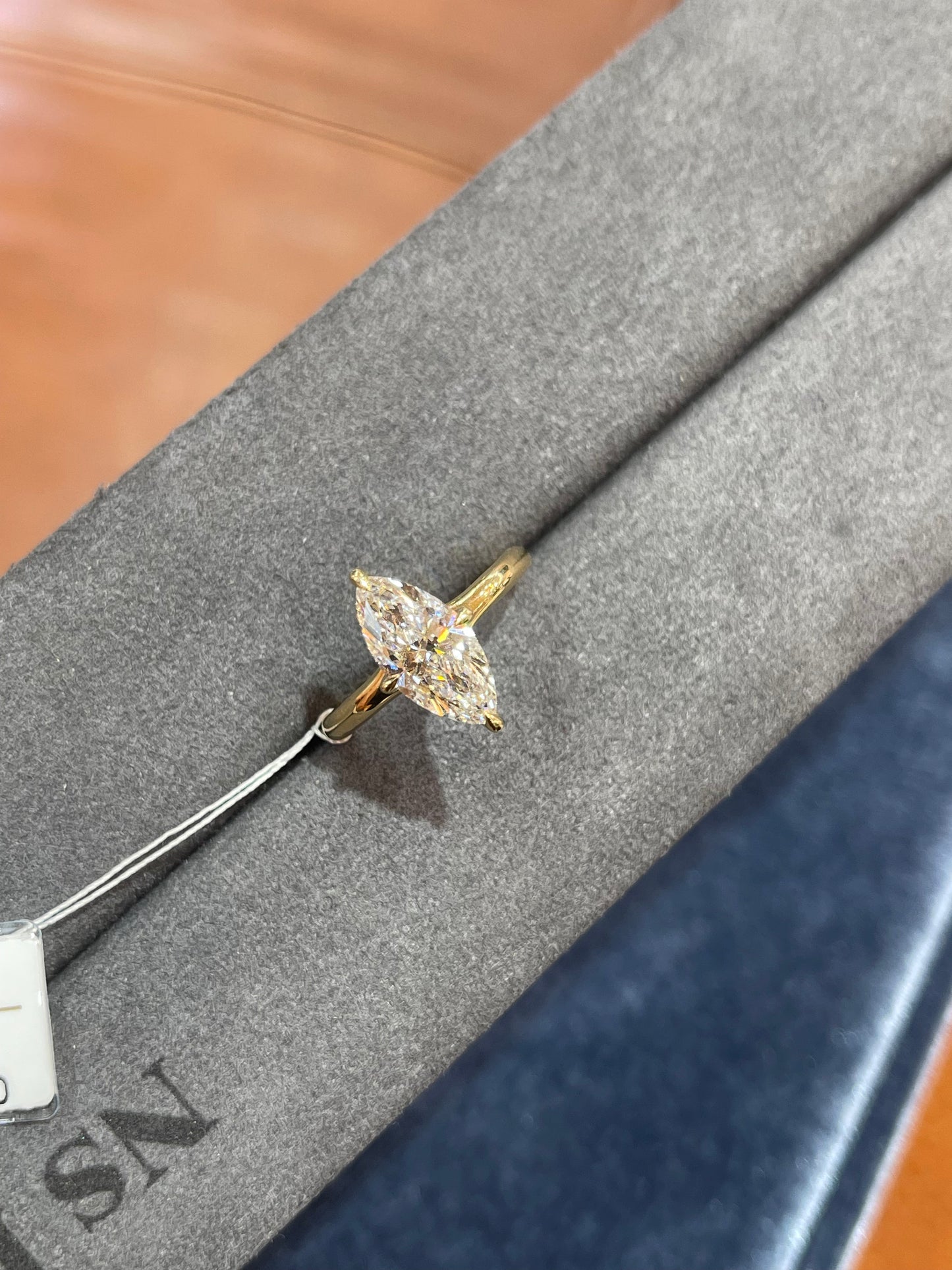 14k Yellow gold 2ct  Hidden halo  Plain band E VVS2 IGI certificate size5