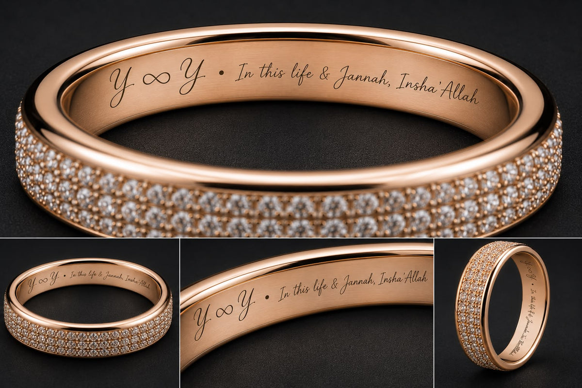 TIKTOK LIVESTREAM 2-1 link YAZ 18K Yellow Gold, 3-row paved eternity men band 1.3ctw lab diamond D VVS, size 7