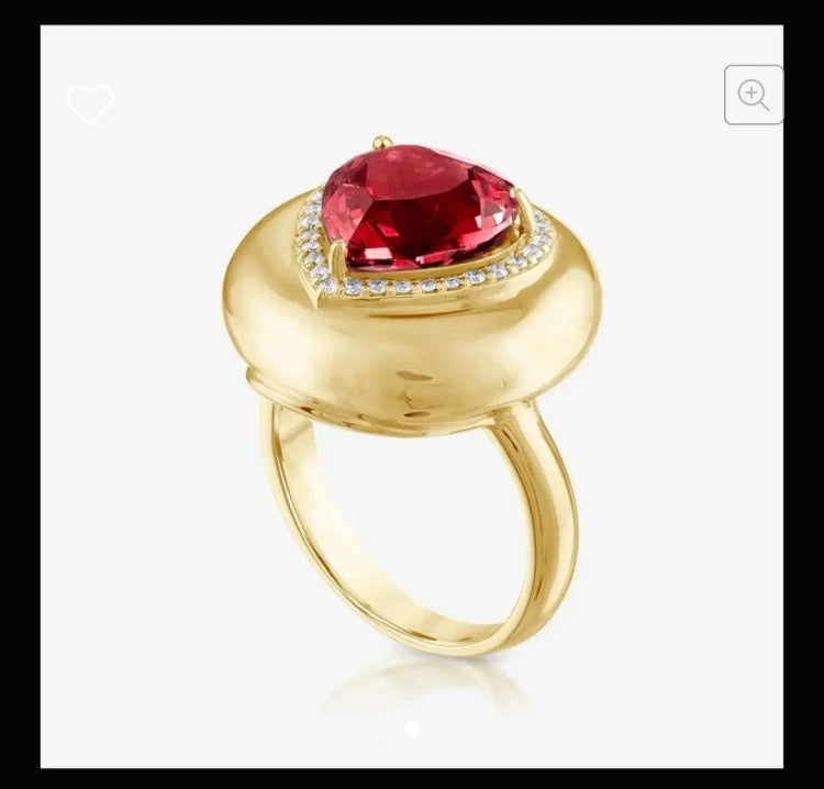 ATI link-2 TIKTOK LIVESTREAM 10K yellow gold 2CT Oval Lab-Grown Padparadscha rose cutting same design as picture size 3 (Copy)