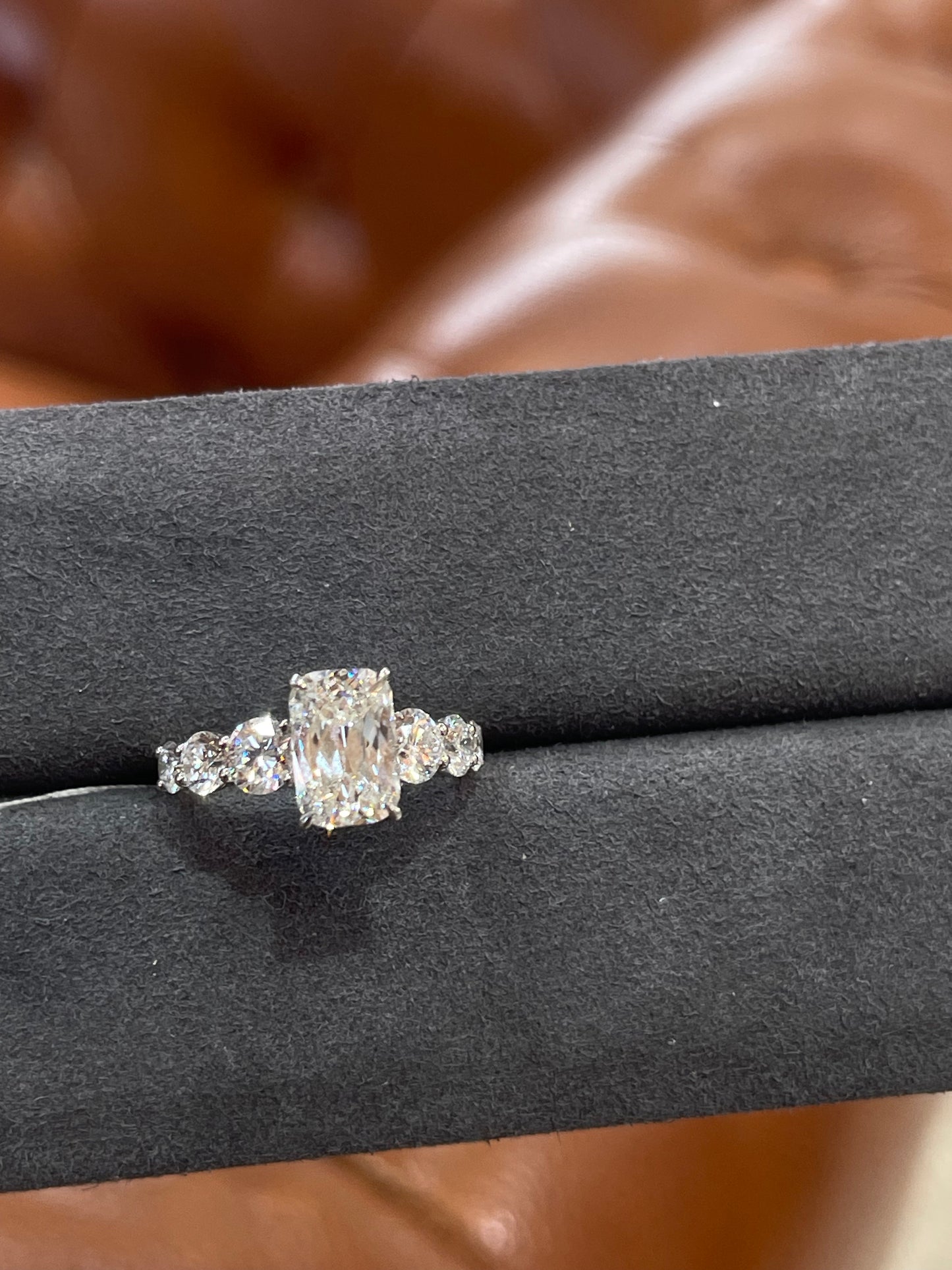 TIKTOK LIVESTREAM 18K Yellow Paved band  4ct ashoka cut lab grown diamond with size 8.5 EVVS2