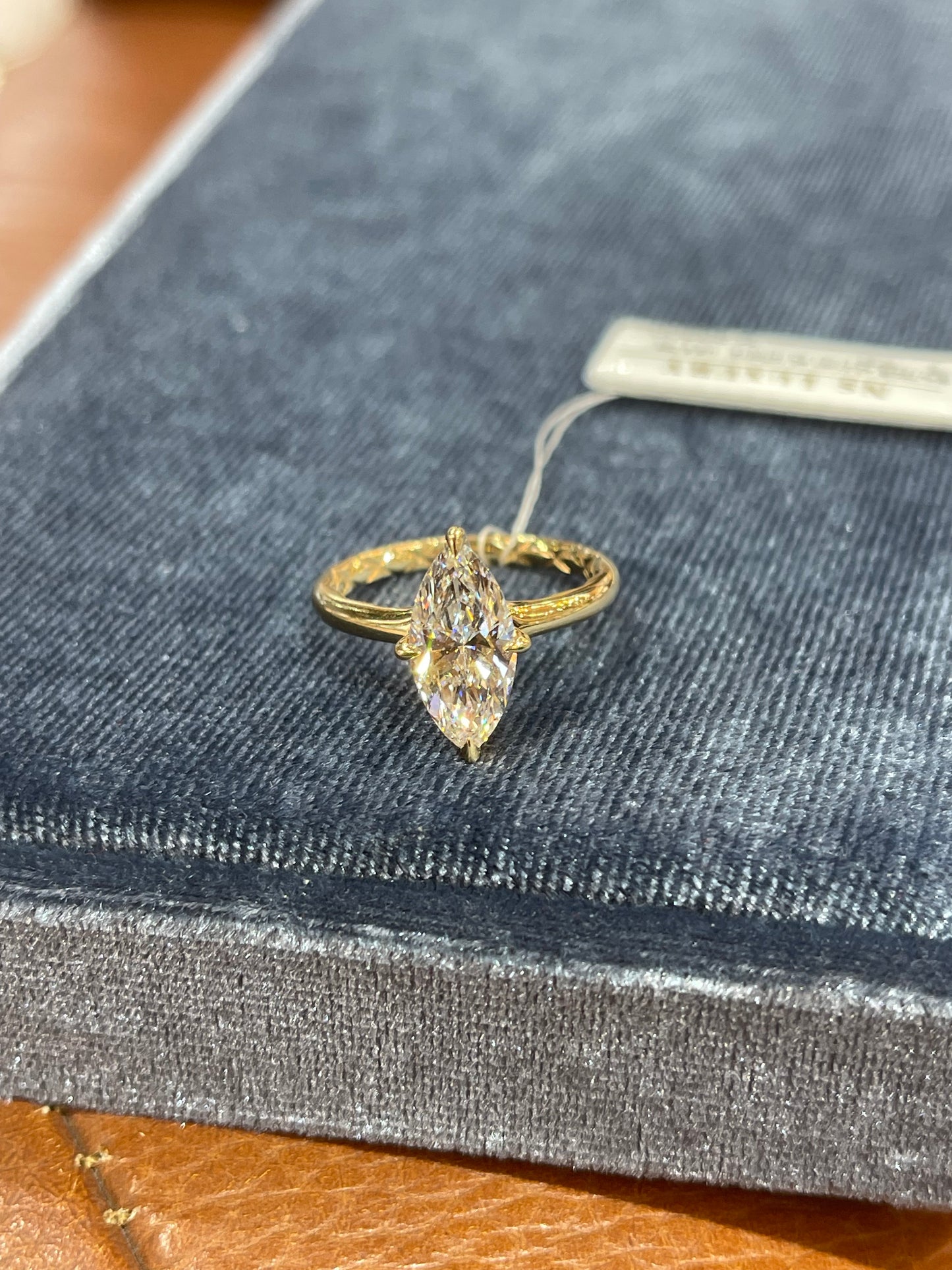 14k Yellow gold 2ct  Hidden halo  Plain band E VVS2 IGI certificate size5